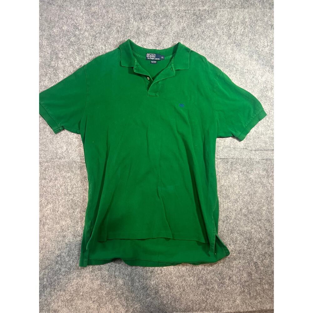 Polo Ralph Lauren Polo Shirt Mens XL Green Embroidered Pony RMJ Monogram Classic